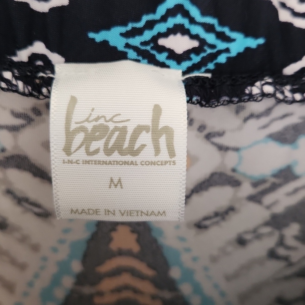 Beach Inc, Blue and Orange Patterned Onepiece Full Length Jumpsuit - Picture 5 of 6